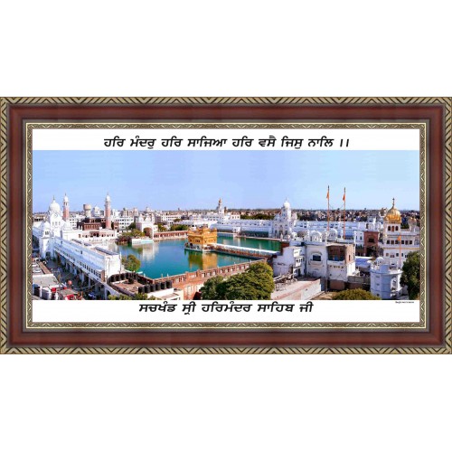 Golden Temple Amritsar - Wooden Frame 30"x60" Design 3