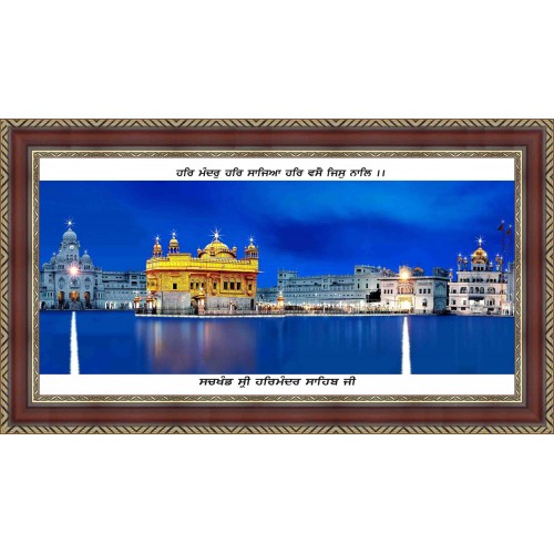 Golden Temple Amritsar - Wooden Frame 30"x60" Design 4